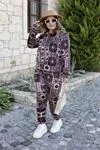 RENKTE KADİFE DESENLİ ALT ÜST TAKIM