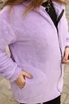 RENKTE BATTAL FERMUARLI PELUŞ LİLA MONT/CEKET