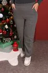 RENKTE ÇIMALI DESENLİ KAŞE PANTOLON