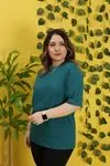 RENKTE DUBLE KOL BASİC KOYU YEŞİL TSHİRT