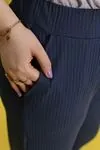 RENKTE ÖZEL ÜRETİM PAMUKLU BATTAL İNDİGO PANTOLON