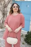 RENKTE ÖZEL ÜRETİM EKSTRA BATTAL PEMBE TAKIM