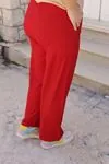RENKTE YAZLIK KAŞKORSE KIRMIZI PANTOLON