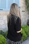 RENKTE GENİŞ KESİM SİYAH BASİC TSHİRT