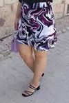 RENKTE KAŞKORSE DESENLİ ŞORT ETEK