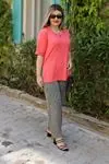 RENKTE ALT DESENLİ ŞAL PAÇA ALT ÜST TAKIM