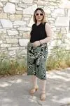RENKTE KAŞKORSE BATTAL ESNEK DESENLİ KAPRİ