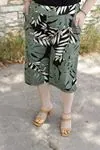 RENKTE KAŞKORSE BATTAL ESNEK DESENLİ KAPRİ