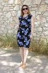 RENKTE GENİŞ KESİM DESENLİ ASKILI ŞORTLU TAKIM