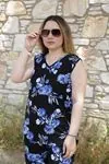 RENKTE GENİŞ KESİM DESENLİ ASKILI ŞORTLU TAKIM