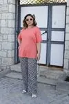 RENKTE ALT DESENLİ ŞAL PAÇA ALT ÜST TAKIM