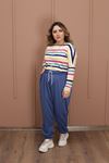 RENKTE BATTAL JOGGER KESİM LACİVERT EŞOFMAN ALTI