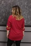 RENKTE ÖZEL SERİ GENİŞ KESİM OTANTİK BORDO BLUZ
