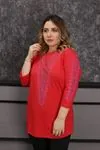 RENKTE ÖZEL SERİ GENİŞ KESİM OTANTİK KIRMIZI BLUZ
