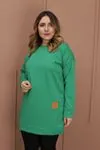 RENKTE ARMA DETAYLI YEŞİL SWEAT