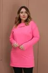 RENKTE ÖN YAZILI PEMBE TUNİK&BLUZ
