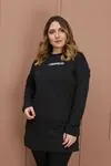 RENKTE ÖN YAZILI SİYAH TUNİK&BLUZ