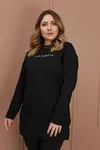 RENKTE YAZILI SİYAH TUNİK&BLUZ