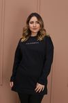 RENKTE YAZILI LACİVERT TUNİK&BLUZ