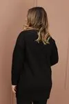 RENKTE YAZILI SİYAH SWEAT