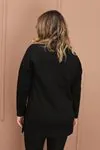 RENKTE BASKILI YAZILI SİYAH SWEAT