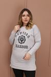 RENKTE BASKILI YAZILI PUDRA GRİ SWEAT