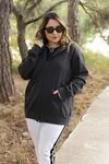 RENKTE BATTAL FERMUARLI ANTRASİT SWEAT&CEKET