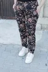 RENKTE GENİŞ KESİM DAR PAÇA DESENLİ SÜET PANTOLON