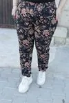 RENKTE GENİŞ KESİM DAR PAÇA DESENLİ SÜET PANTOLON