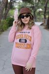 RENKTE BASKILI OVERSİZE PUDRA PEMBE SWEAT