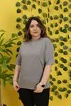 RENKTE DUBLE KOL BASİC GRİ TSHİRT