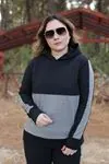 RENKTE GENİŞ KESİM GARNİLİ ŞARDONLU SİYAH TAKIM