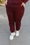 RENKTE GENİŞ KESİM BORDO EŞOFMAN TAKIMI