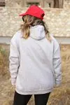 RENKTE FERMUARLI ÜÇ İPLİK ŞARDONLU GRİ CEKET
