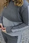 RENKTE GENİŞ KESİM GARNİLİ ŞARDONLU TAKIM