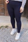 RENKTE BATTAL ŞARDONLU TOPARLAYICI FİTİLLİ LACİVERT TAYT