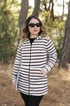 RENKTE GENİŞ KESİM FERMUARLI UZUN CEKET&SWEAT