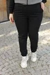 RENKTE GENİŞ KESİM FERMUARLI SİYAH ŞARDONLU TAKIM