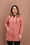 RENKTE KANGURU CEPLİ PUDRA CEKET&SWEAT