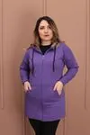 RENKTE KANGURU CEPLİ MOR CEKET&SWEAT