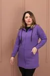RENKTE KANGURU CEPLİ MOR CEKET&SWEAT