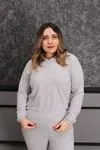 RENKTE GENİŞ KESİM GRİ KADİFE HAVLU TAKIM