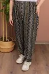 RENKTE BATTAL DESENLİ SÜET PANTOLON