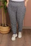 RENKTE GENİŞ KESİM DAR PAÇA DESENLİ SÜET PANTOLON