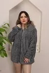 RENKTE BATTAL GRİ PELUŞ CEKET&MONT