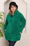 RENKTE BATTAL YEŞİL PELUŞ CEKET&MONT