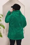 RENKTE BATTAL YEŞİL PELUŞ CEKET&MONT