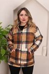 RENKTE BATTAL DESENLİ POLAR CEKET