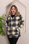 RENKTE BATTAL DESENLİ POLAR CEKET