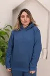RENKTE ÜÇ İPLİK ŞARDONLU LACİVERT EŞOFMAN TAKIMI